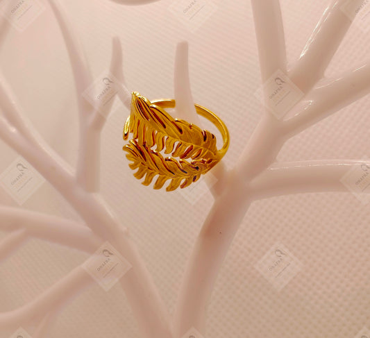 Leaf Stainless Steel Ring