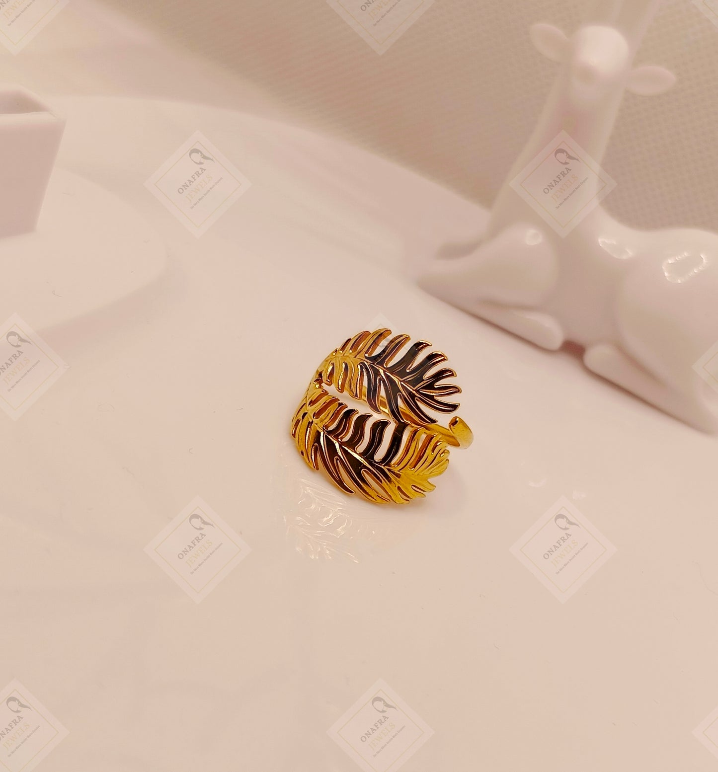 Leaf Stainless Steel Ring