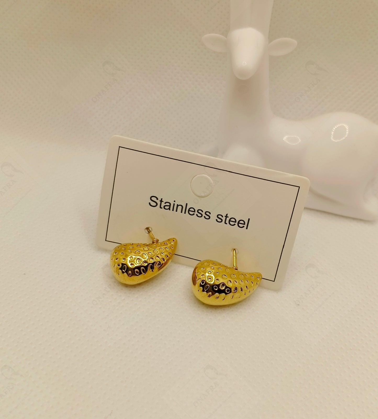 18K Gold Plated Stainless Steel Earrings – Elegant & Trendy.