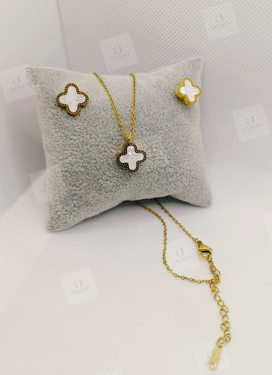 Trendy White and Gold Set