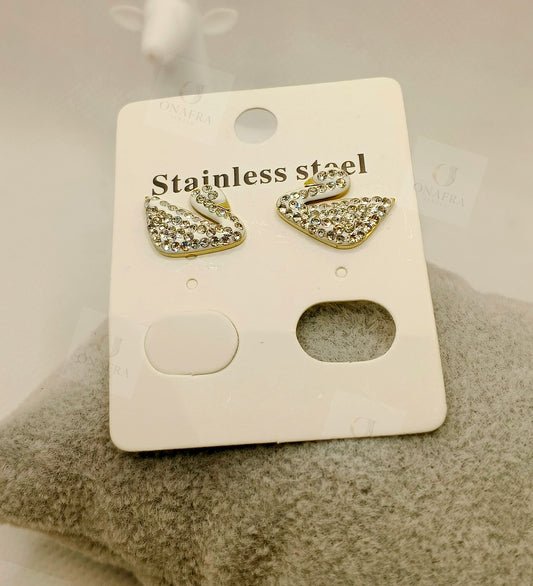 White Zircon Ear Studs