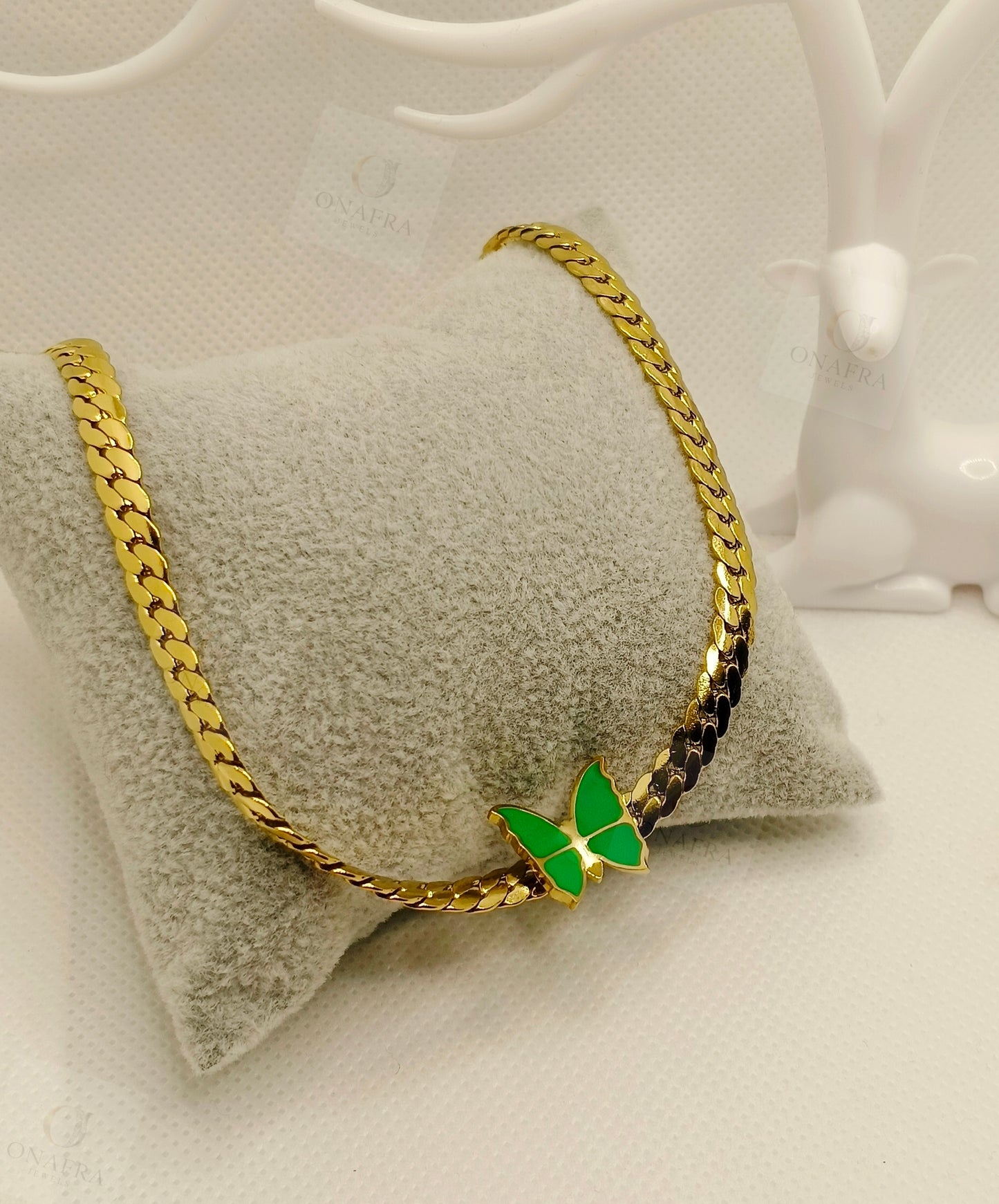 Green Butterfly Necklace