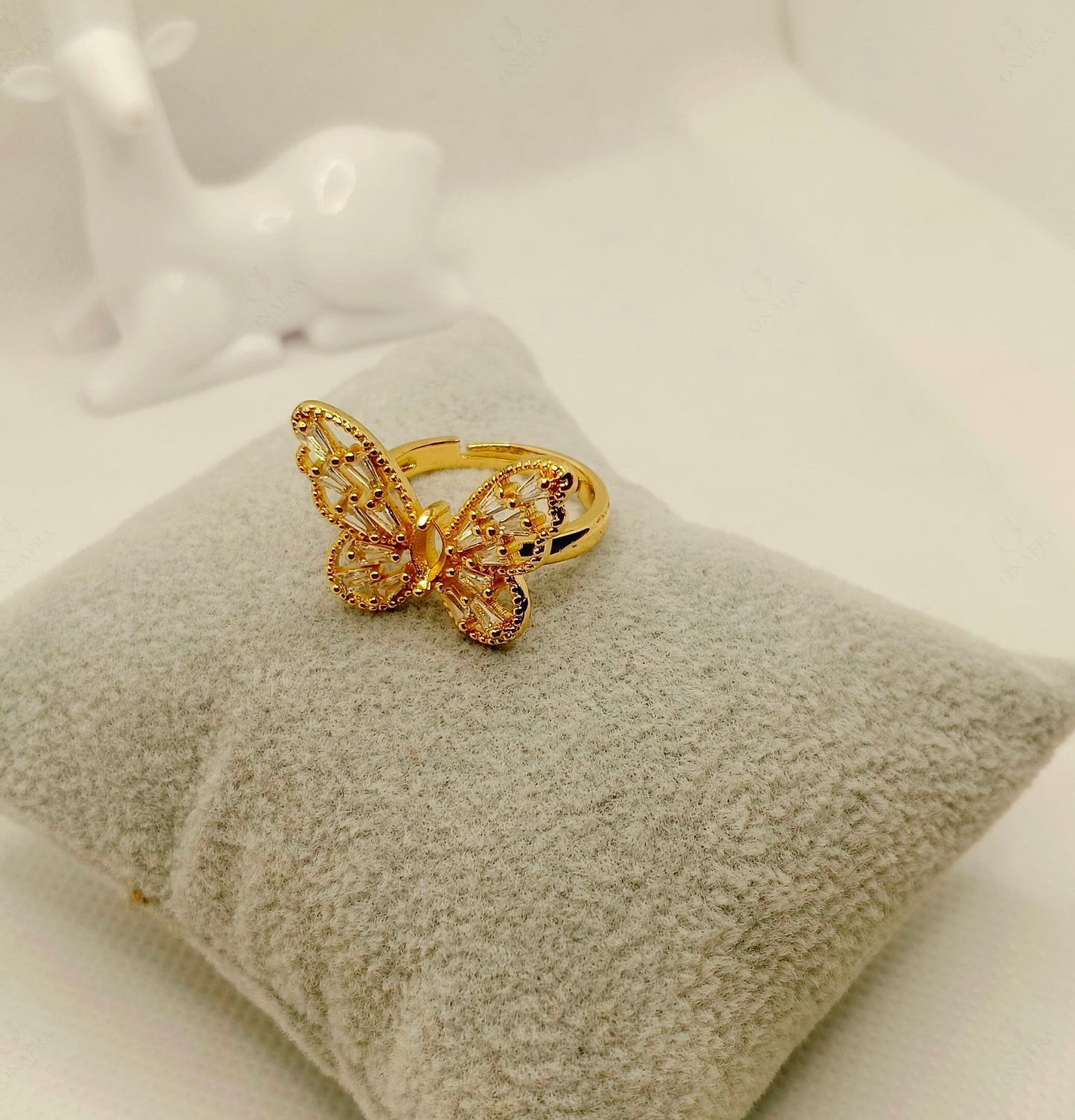 Butterfly Zircon Ring