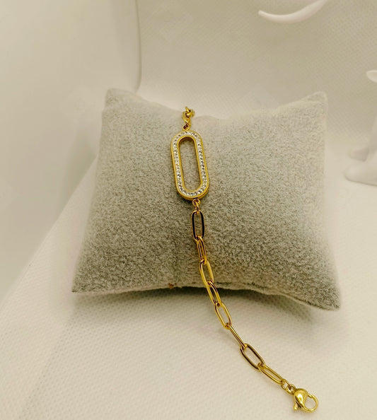 Rhinestone Chain Bracelet