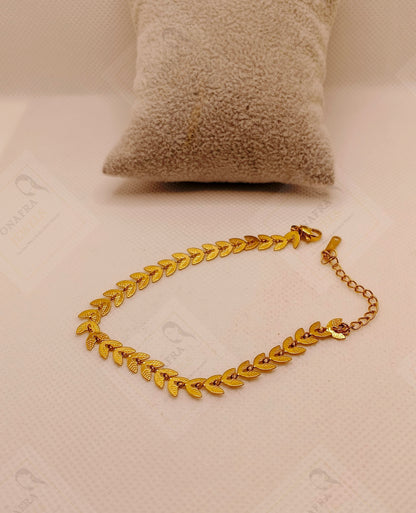 18K Gold Plated Small Heart Chain Bracelet – Stainless Steel, Waterproof