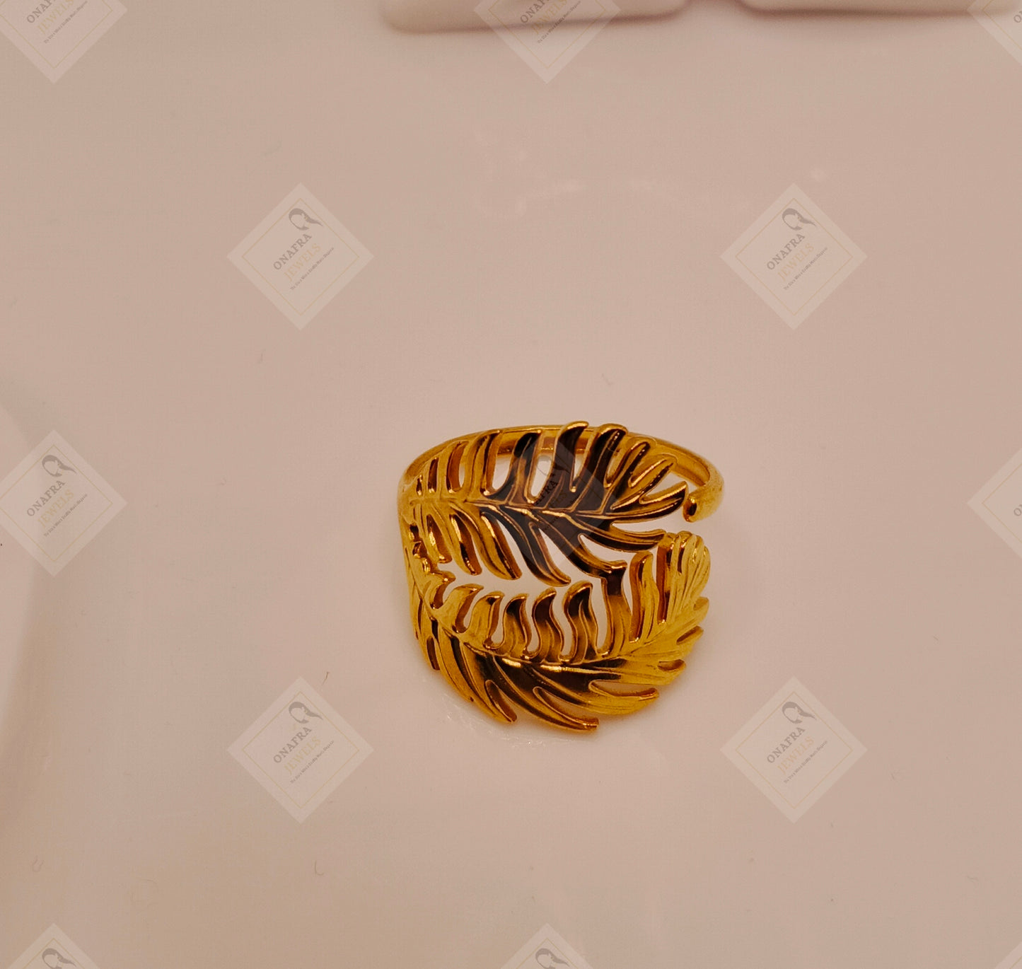 Leaf Stainless Steel Ring