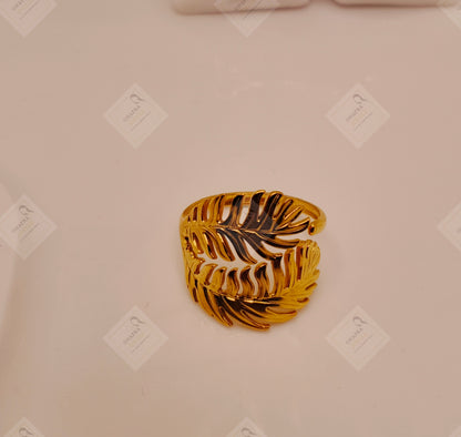 Leaf Stainless Steel Ring