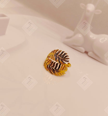 Leaf Stainless Steel Ring