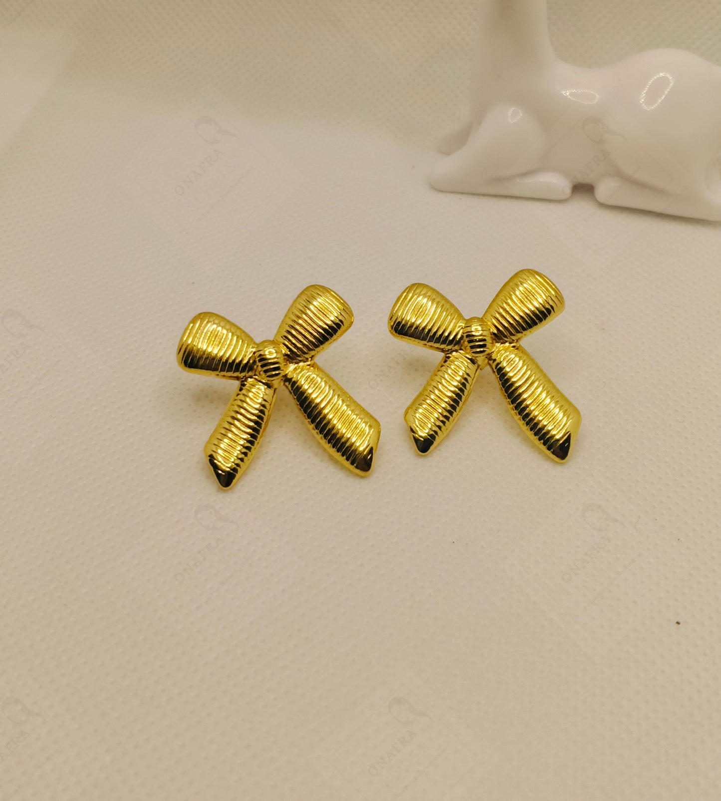 Stainless Steel Bow Earrings