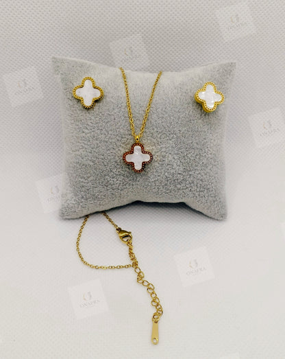 Trendy White and Gold Set