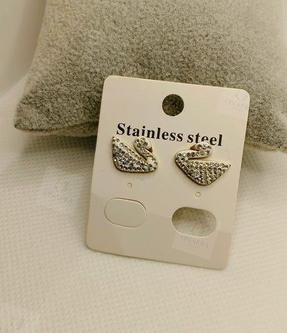White Zircon Ear Studs