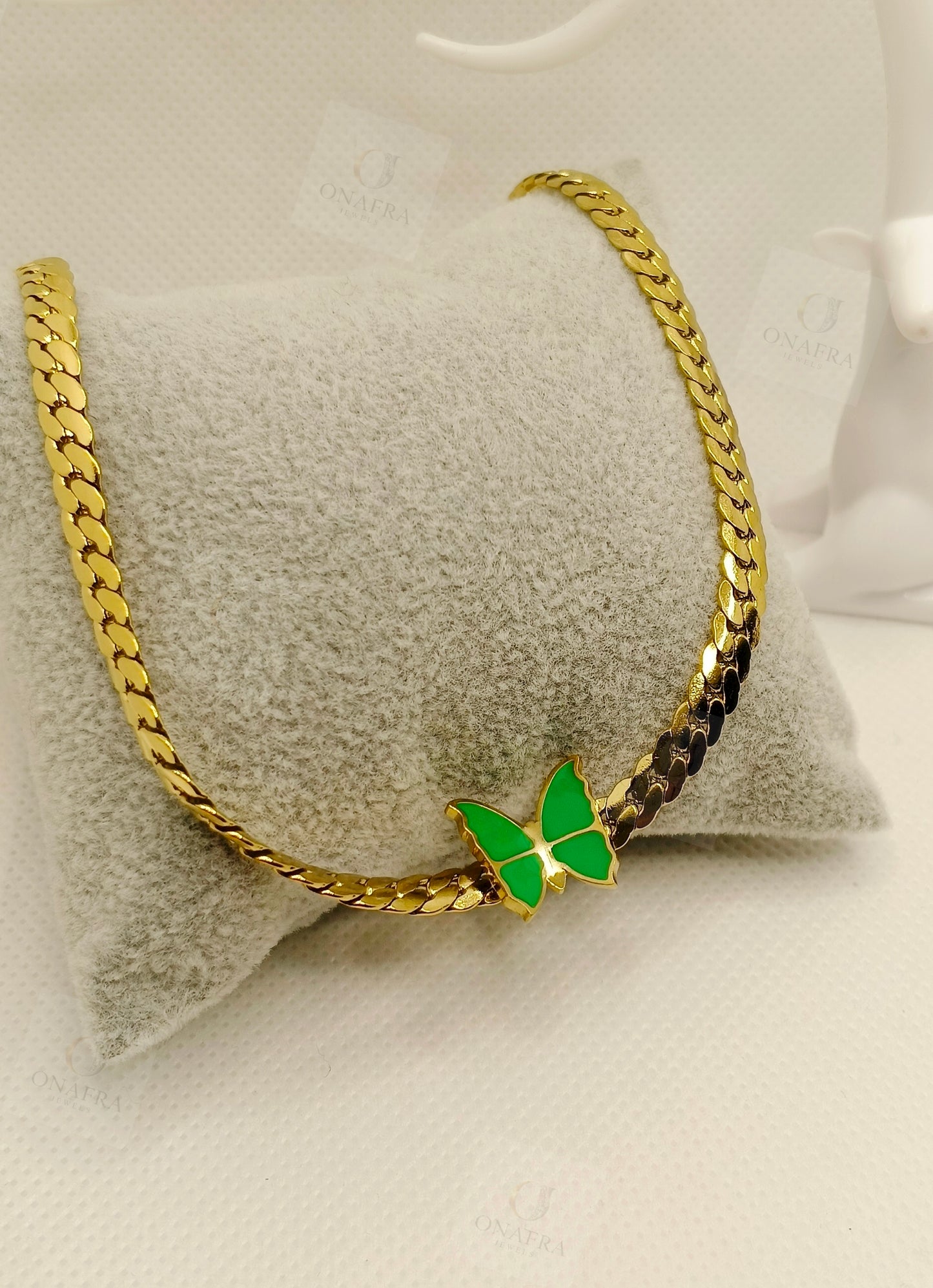 Green Butterfly Necklace