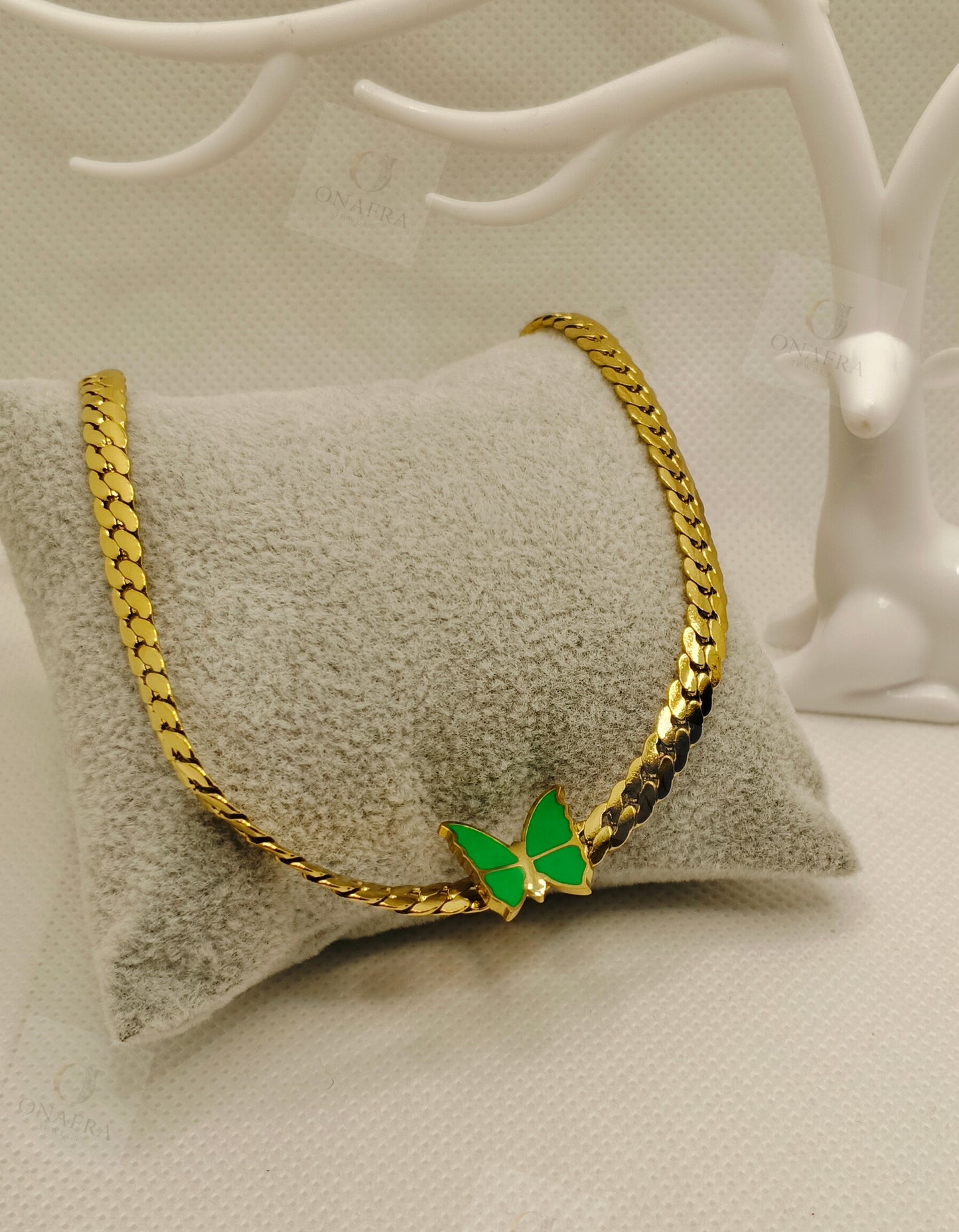 Green Butterfly Necklace