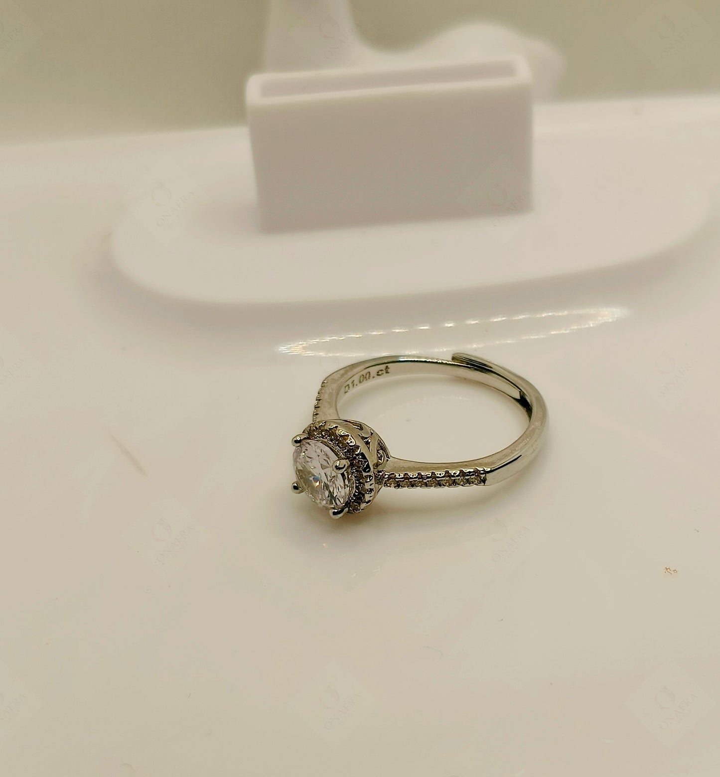 Trendy Silver Zircon Ring