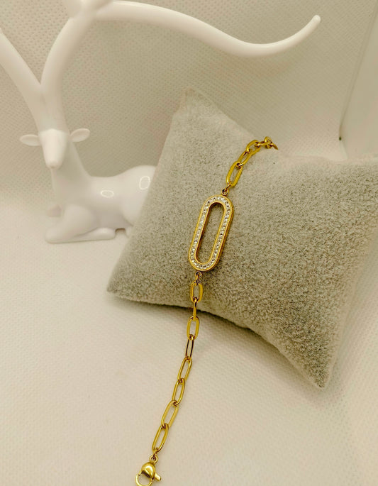 Rhinestone Chain Bracelet