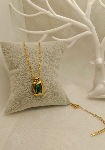 Green Zircon Necklace
