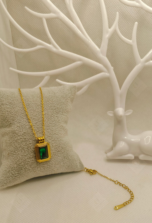 Green Zircon Necklace